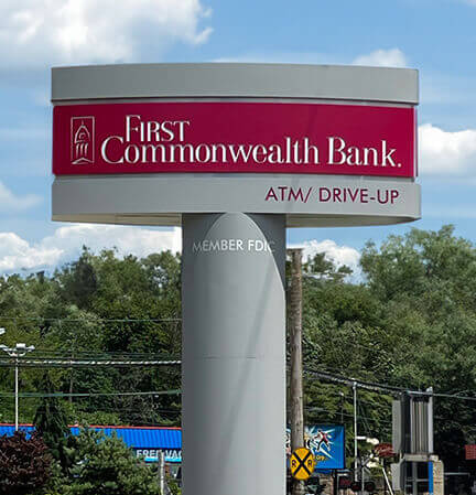 First Commonwealth Bank Pylon Sign